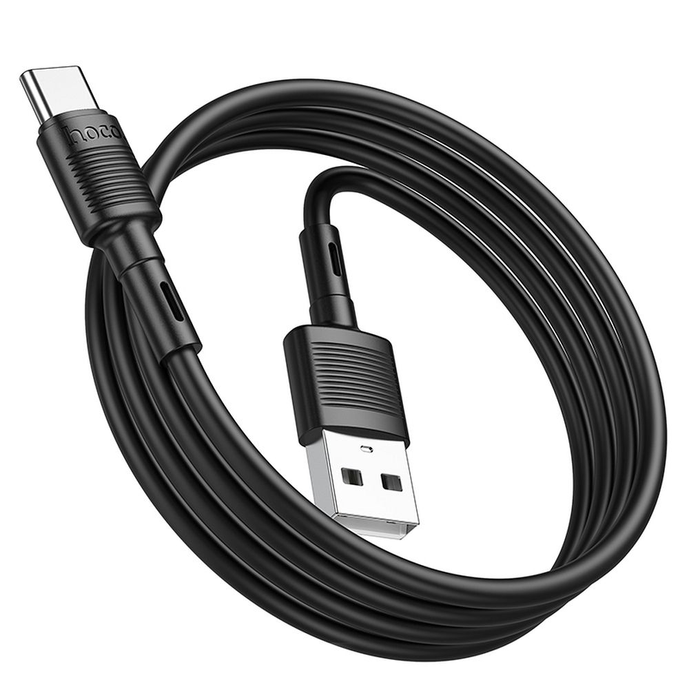 Cablu date și încărcare USB-A la USB-C, 3A, Hoco X83, 1m, negru