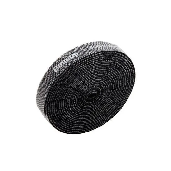 Banda velcro organizare cabluri, Baseus, 3 m, Negru
