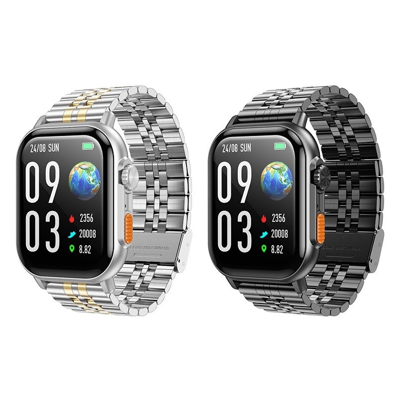 Smartwatch hoco. 2,02″ TFT cu funcție de apel DYD02 auriu cu argintiu