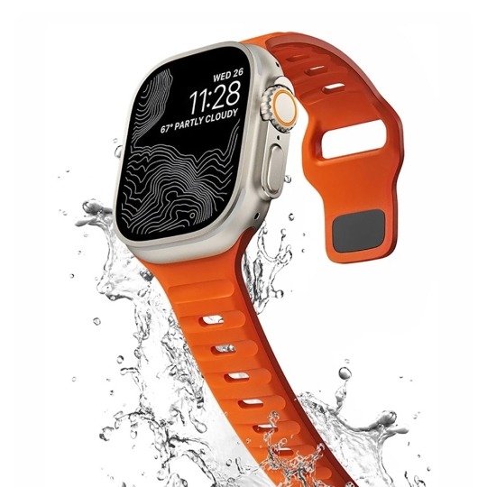 Curea din silicon Tech-Protect pentru Apple Watch 42/44/45/49mm, portocalie