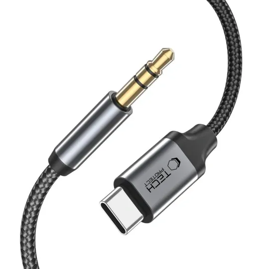 Cablu Tech-Protect UltraBoost, AUX Jack la USB C,1m, negru