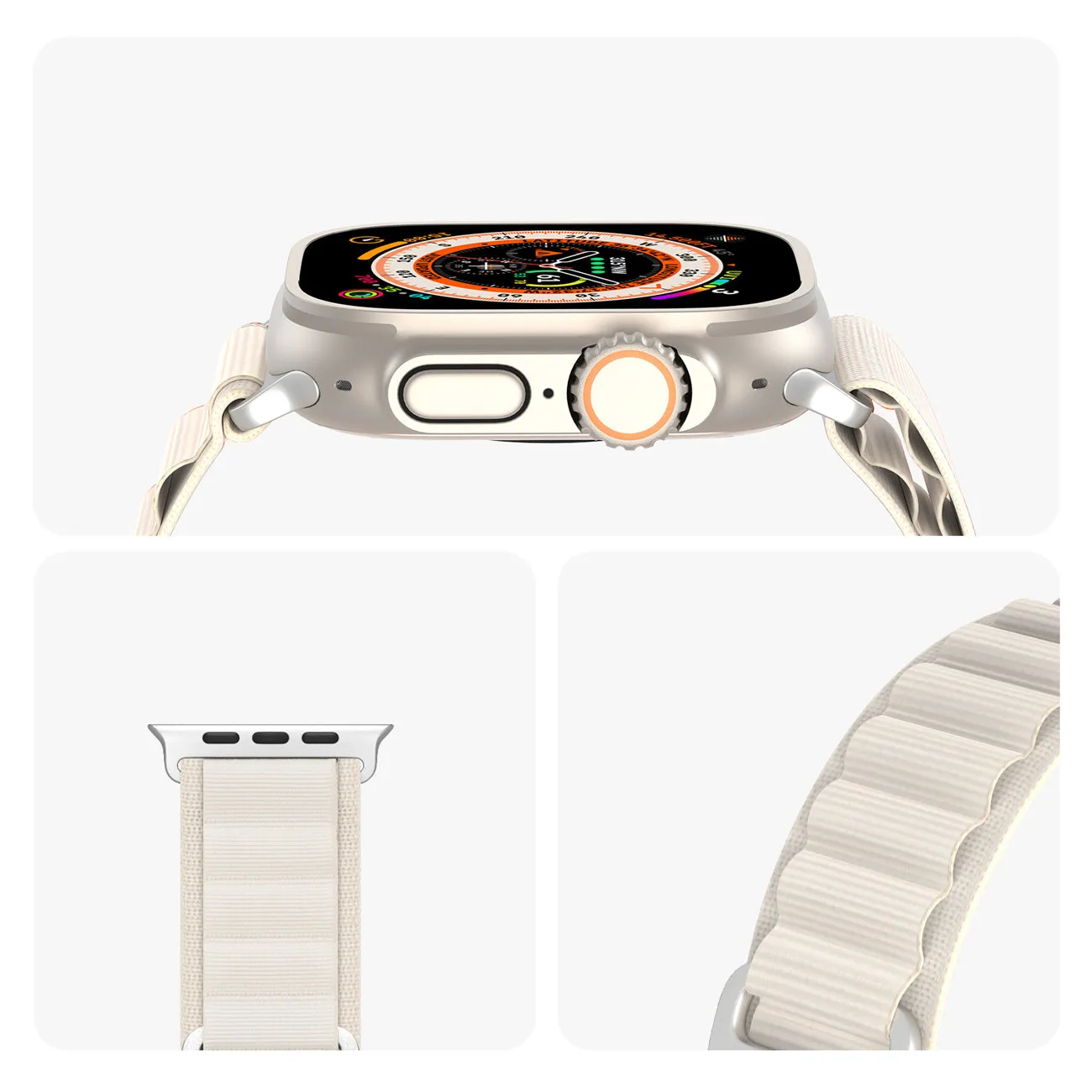 Curea Dux Ducis pentru Apple Watch 42 / 44 / 45 / 49 mm, albă
