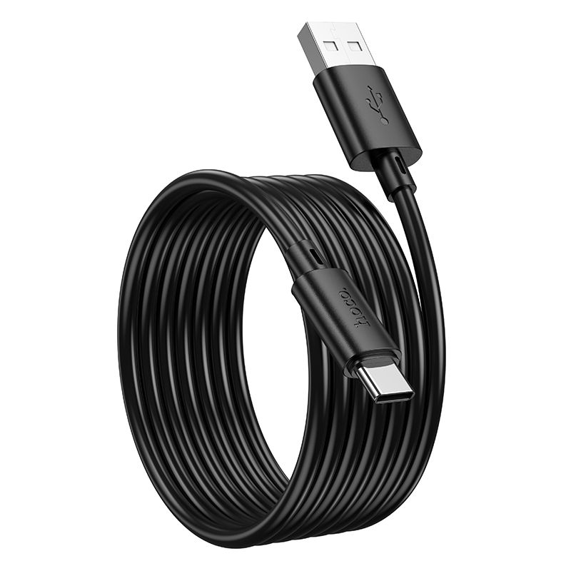 Cablu date și încărcare hoco. USB-A la USB-C, 3A, 2m, X88, negru