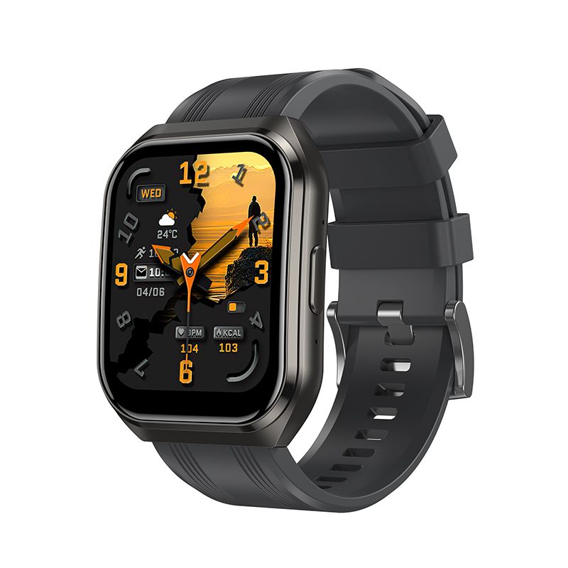 Smartwatch 1,83″, IP68, cu funcție de apel, Hoco Y44, negru