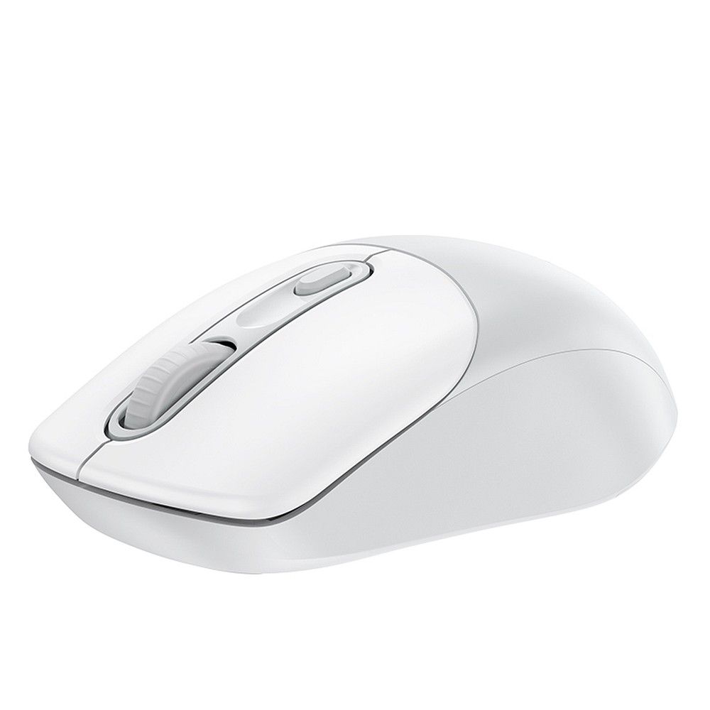 Mouse wireless hoco. 2.4G GM28 alb cu gri