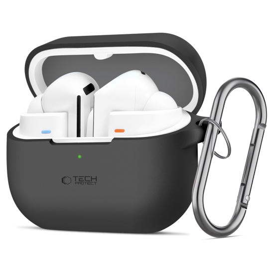 Carcasă TECH-PROTECT din silicon Hook compatibila cu Samsung Galaxy Buds 3 / 3 Pro,  negru