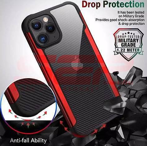 Toc TPU+PC Carbon Fiber Apple iPhone 12 Pro Black