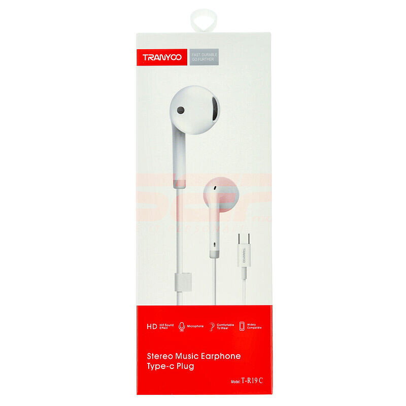 Handsfree audio stereo cu conector Type-C Tranyoo T-R19