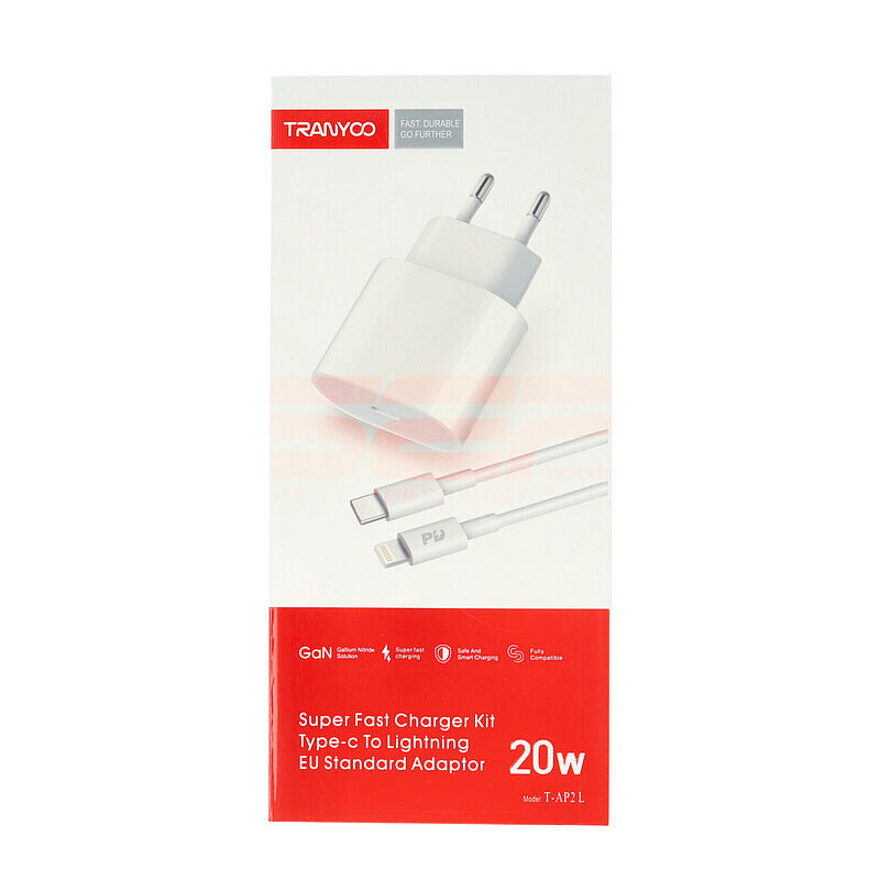 Incarcator retea Fast Charge Type-C - Lightning 20W TRANYOO T-AP2 L