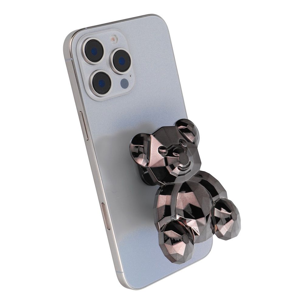 Suport telefon cu autoadeziv  BEAR, negru