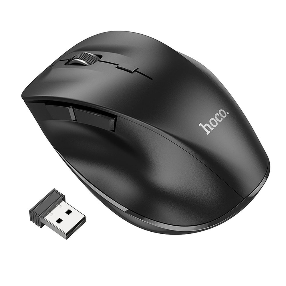 Mouse wireless hoco. 2.4G, 1600 DPI, GM24, negru