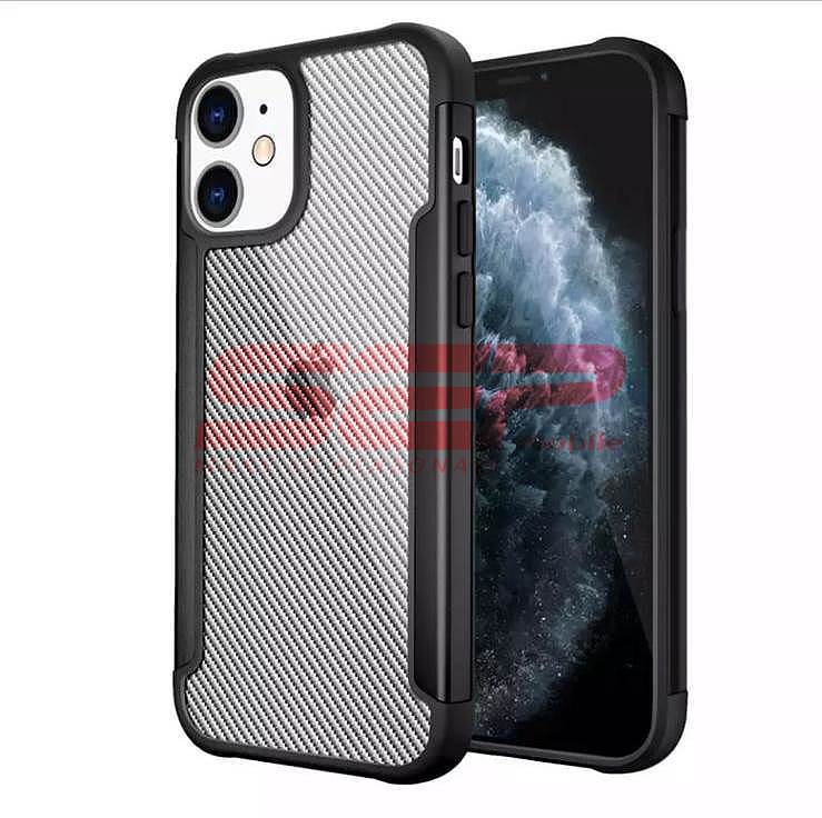 Toc TPU+PC Carbon Fiber Apple iPhone 12 Pro Black
