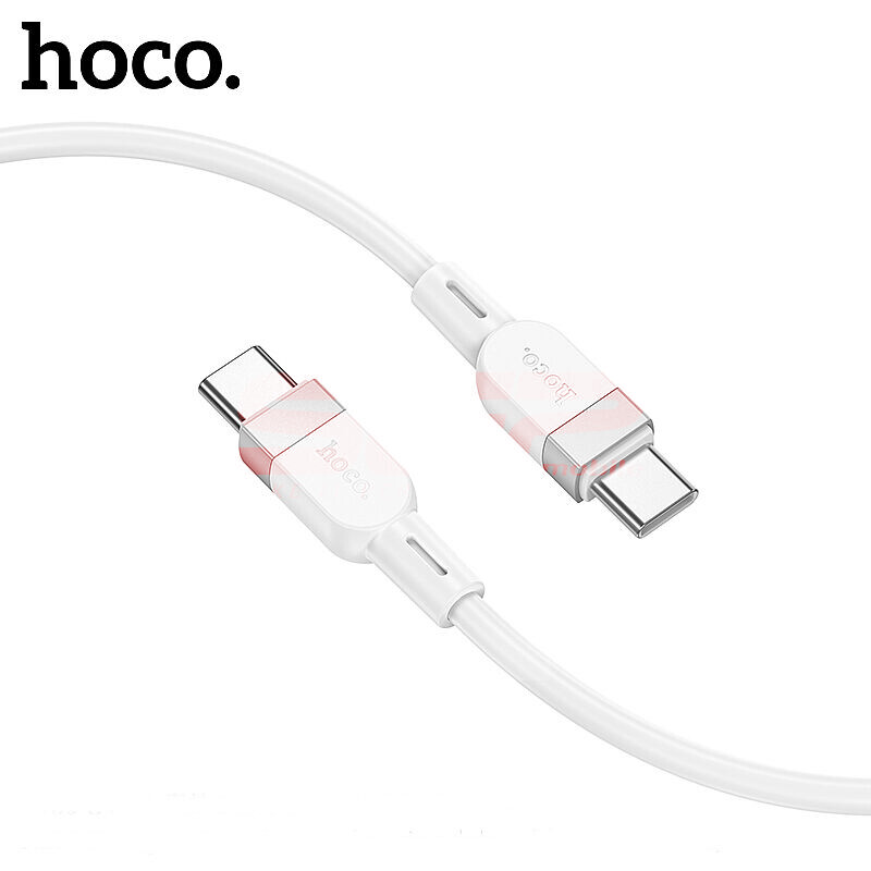 Cablu date soft silicone Type-C - Type-C 60W Hoco X109 WHITE