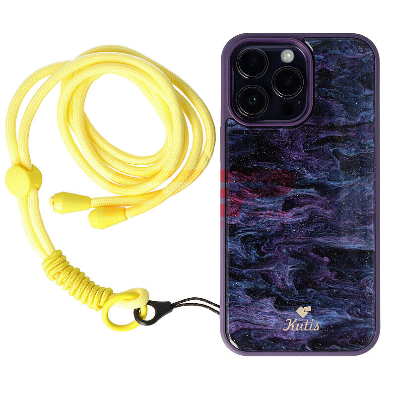 Snur textil pentru telefon mobil YELLOW