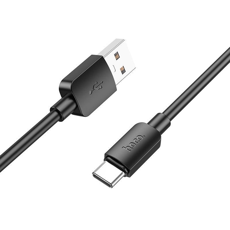 Cablu date și încărcare USB-A la USB-C, PD 2,4A, 27W, 1m, Hoco X96, negru