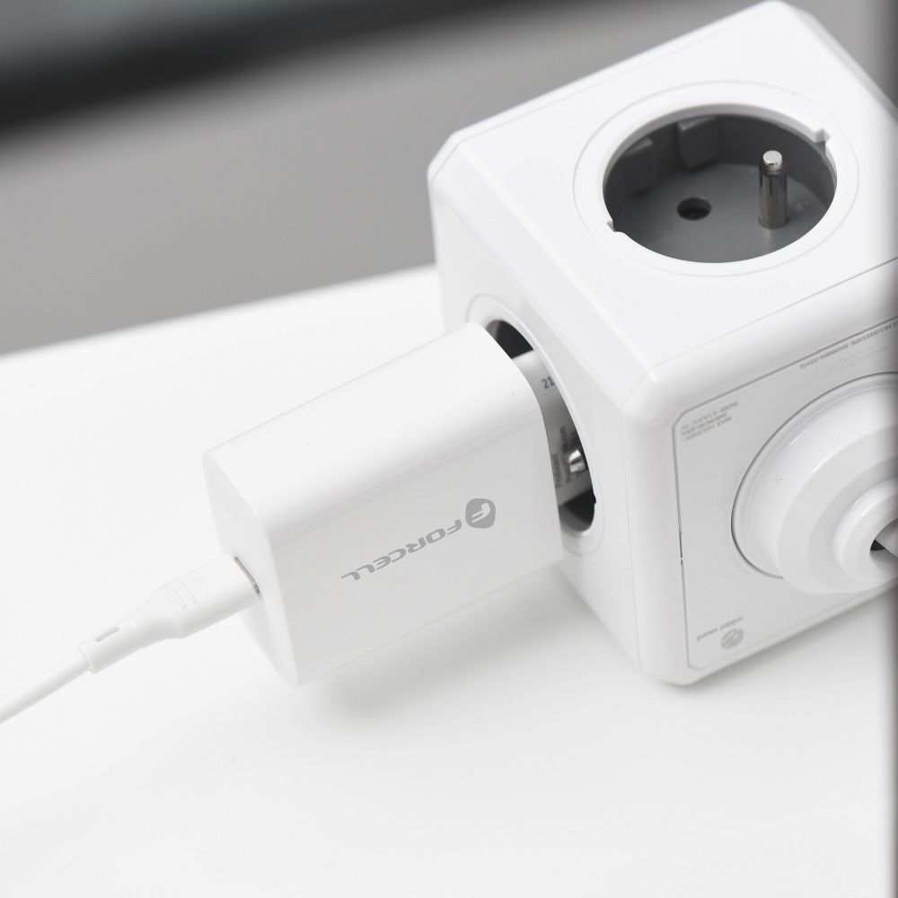 Încărcător rețea Forcell USB C, QC4.0, PD 3A, 25W, Alb