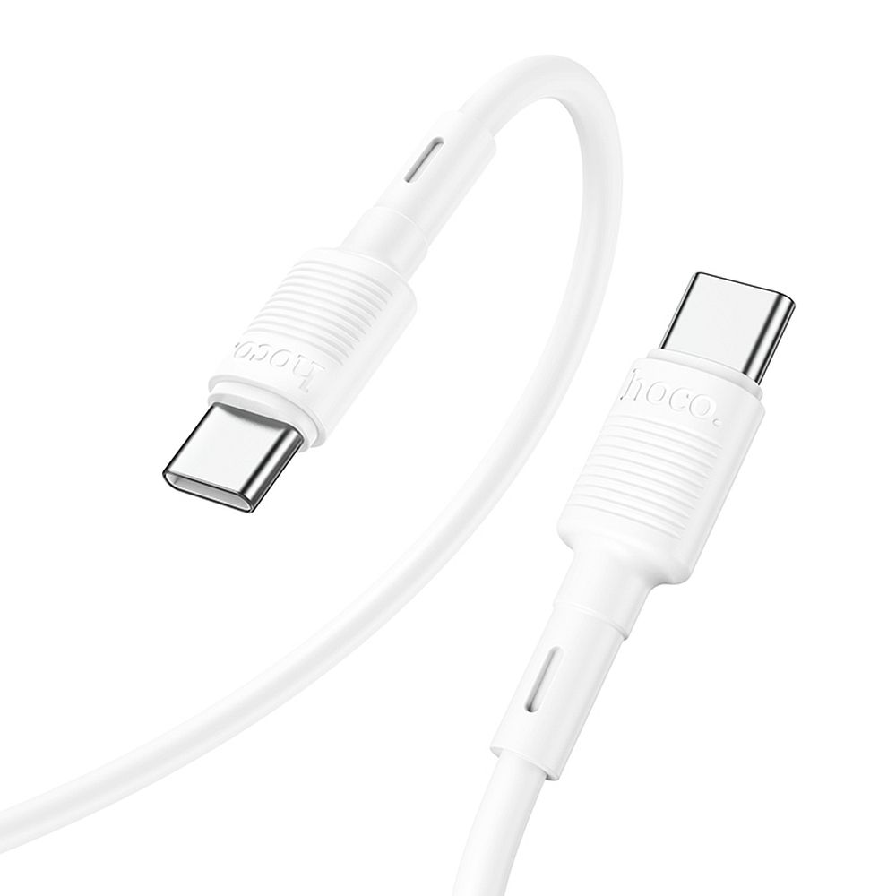 Cablu date și încărcare USB-C la USB-C, 60W, 1m, Hoco X83, alb