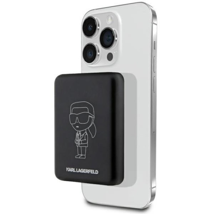 Baterie externă Karl Lagerfeld, compatibilă MagSafe, 3000mAh, 1xUSB-C, Negru