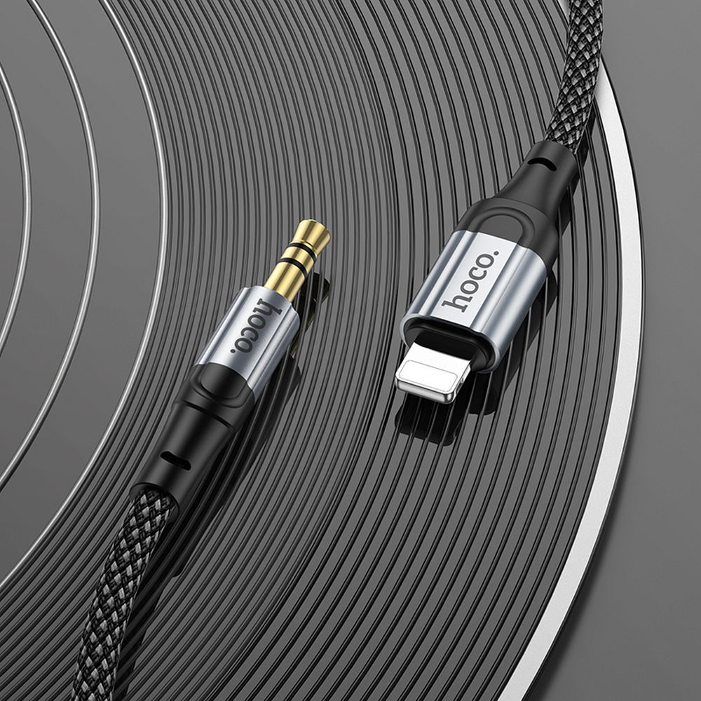 Cablu Lightning la Jack, Hoco UAP26, 1 m, negru