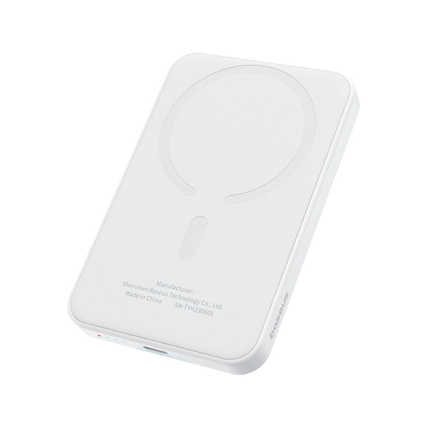 PowerBank Baseus, 20W, 5.000 mAh, compatibil MagSafe, alb