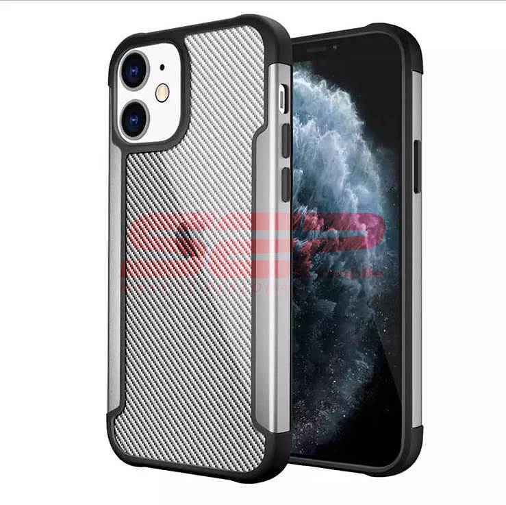Toc TPU+PC Carbon Fiber Apple iPhone 11 Pro Max Silver