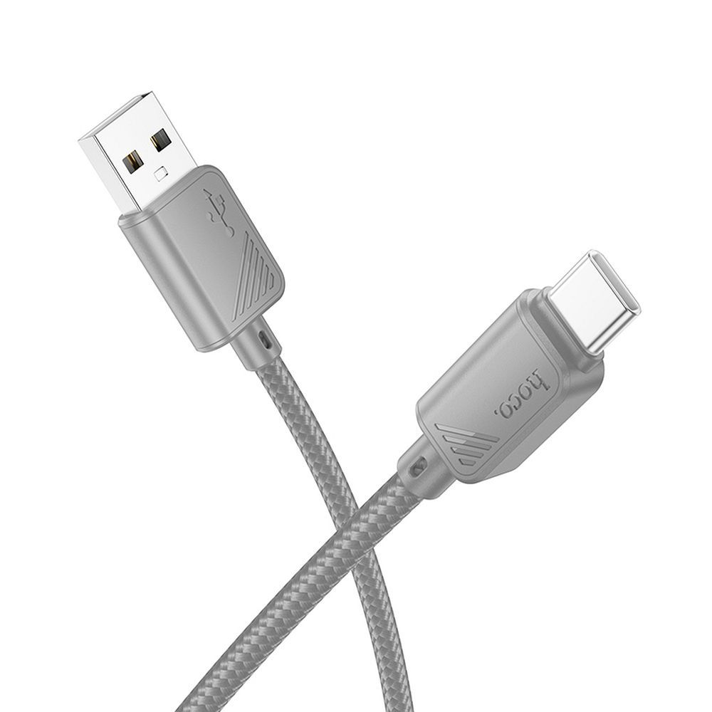 Cablu date și încărcare USB-A la USB-C, Hoco X113, 3A, 1m, gri