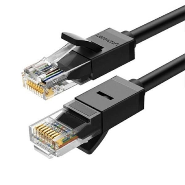 Cablu de rețea / internet, rotunjit, Cat.6, 1 Gbps, UTP, 2m, negru, Ugreen Ethernet Rj45
