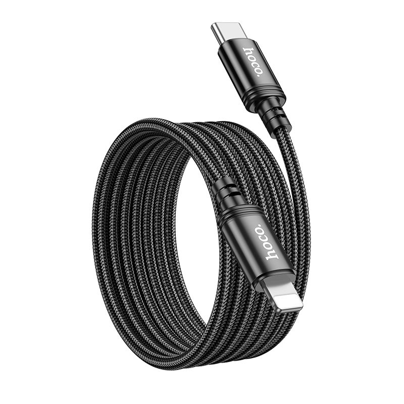 Cablu date și încărcare USB-C la Lightning, PD 2,4A, 27W, 2m, Hoco X89, negru