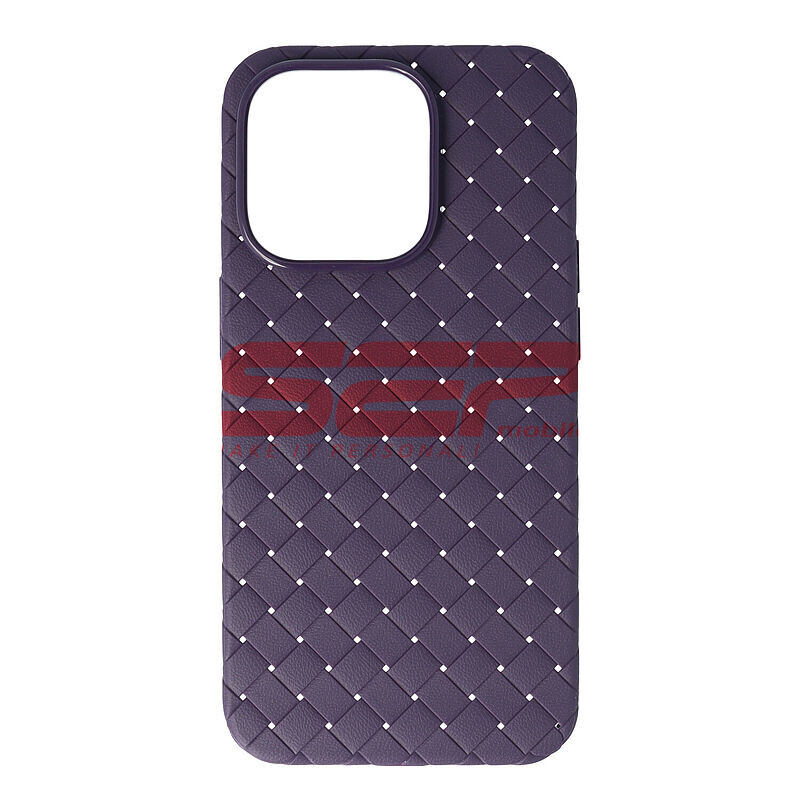Toc TPU Leather Braided Apple iPhone 14 Pro Purple