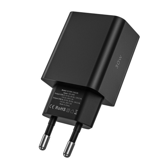 Incarcator rețea Tech-Prptect, 30W , Negru