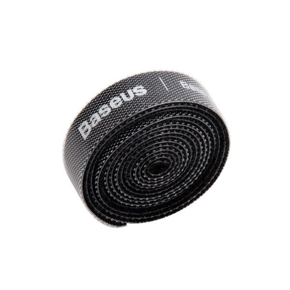 Banda Velcro, Baseus, Organizator cabluri, 1 m, negru