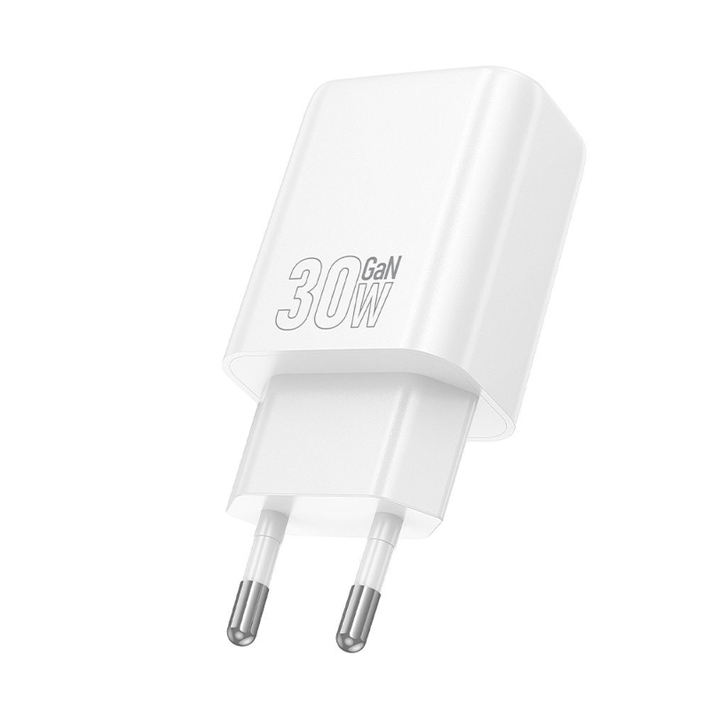 Încărcător telefon USB-C QC, PD 30W, Hoco N62, alb