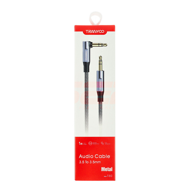 Cablu audio 3,5mm la 3,5mm Tranyoo T-E12 1 metru
