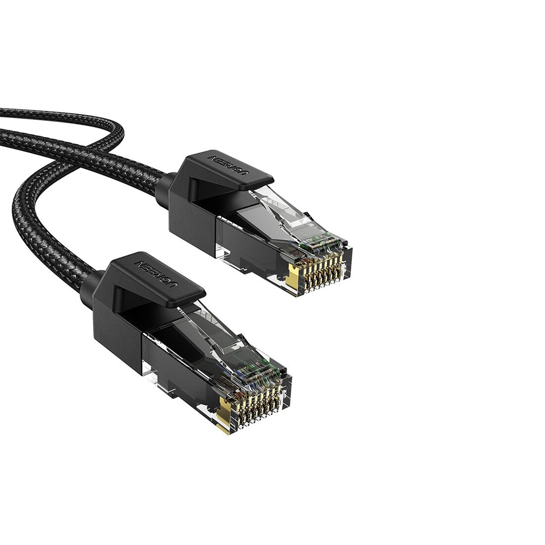 Cablu de retea, UTP Cat 6, Ugreen, 2 x RJ45 Ethernet, 1 m, Negru