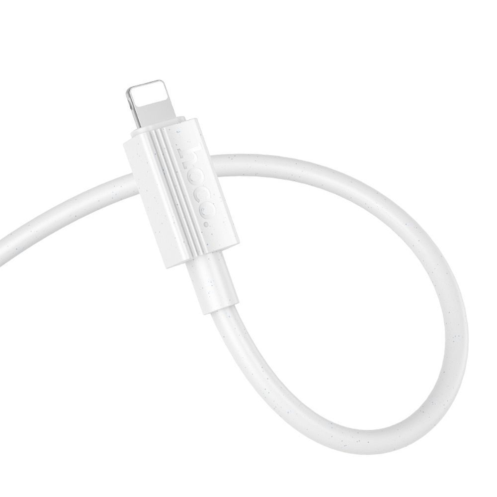 Cablu date și încărcare Hoco USB-C la Lightning, PD 27W, 1m, X107, alb