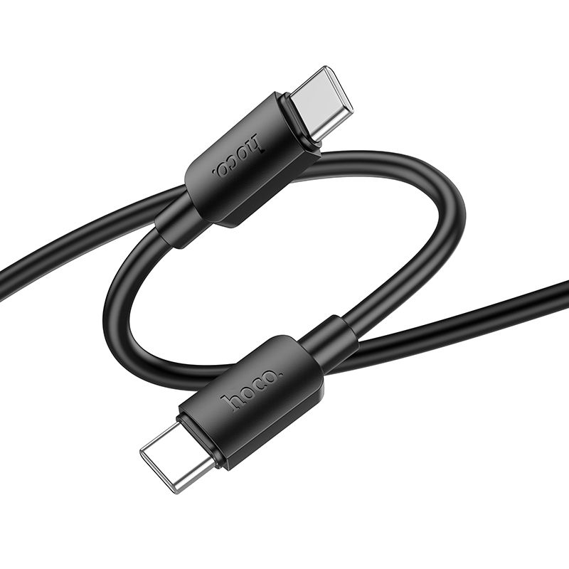 Cablu date și încărcare USB-C la USB-C, 3A, 60W, 1m, Hoco X96, negru