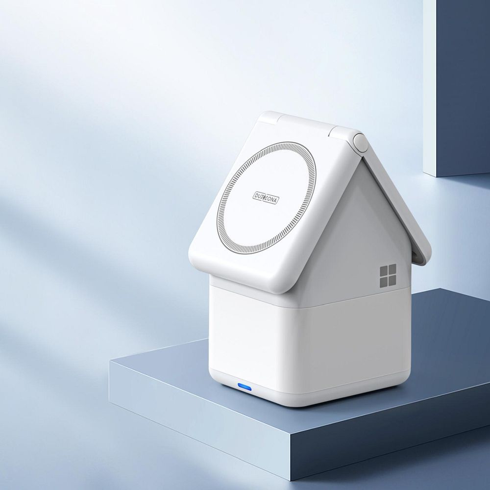Încărcător wireless DUZZONA 4 în 1, 15W, alb