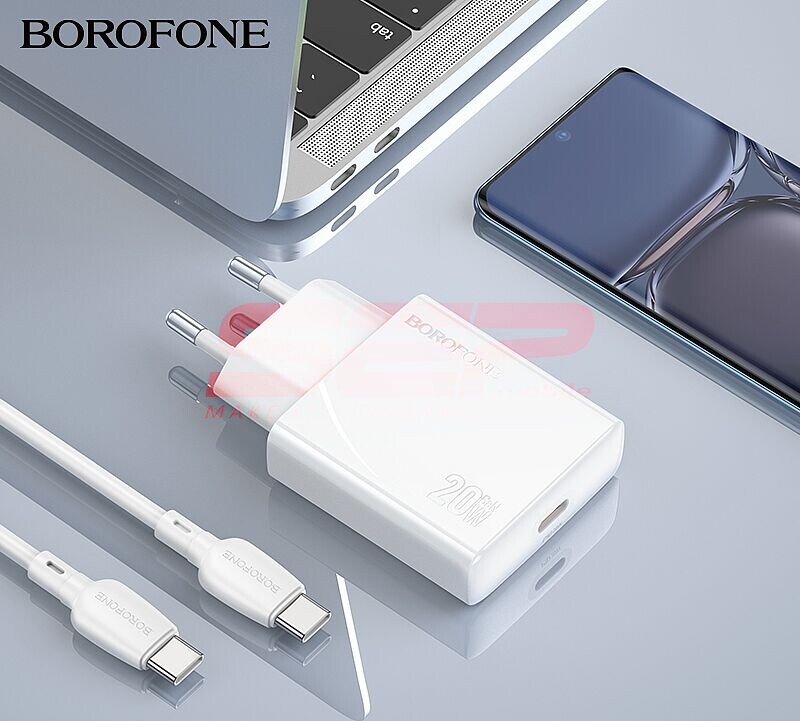 Incarcator retea Fast Charge Ultra Thin Type-C - Type-C 20W Borofone BN23