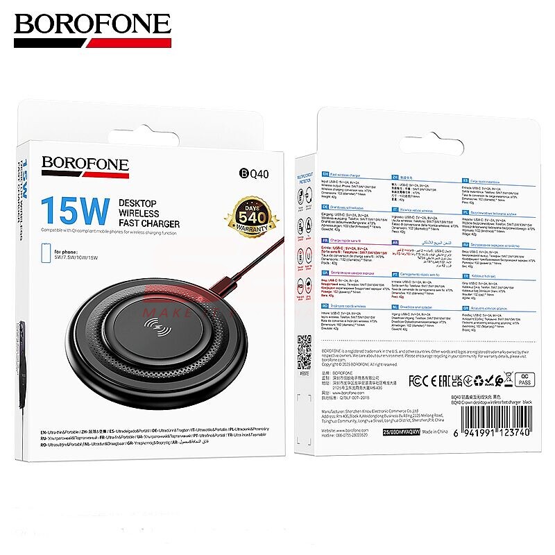 Incarcator retea wireless PAD 15W Borofone BQ40