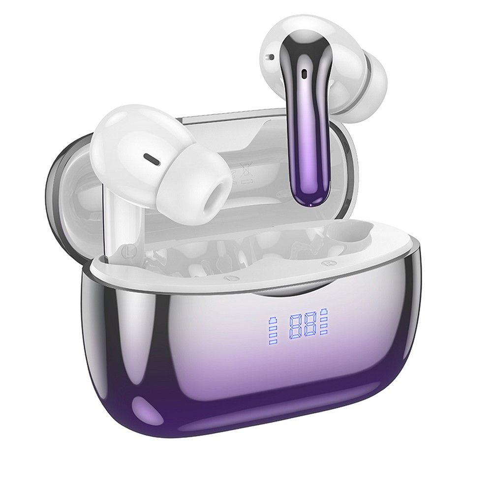 Căști wireless hoco. cu bluetooth, TWS, ANC + ENC, EQ16, violet