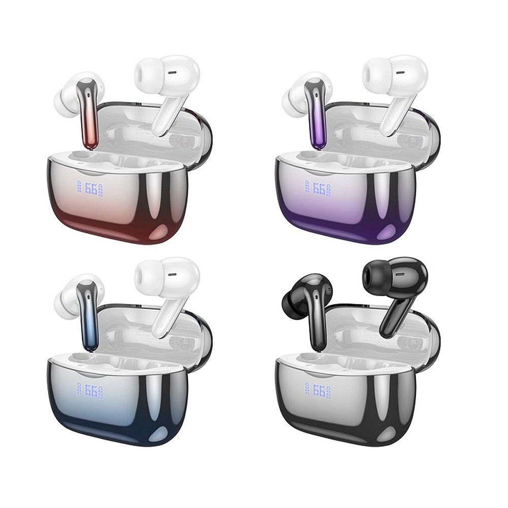 Căști wireless hoco. bluetooth, TWS, ANC + ENC, EQ16, albastru