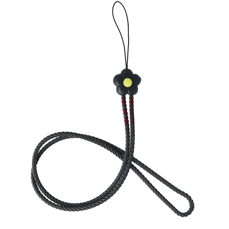 Snur telefon mobil din silicon Flower BLACK