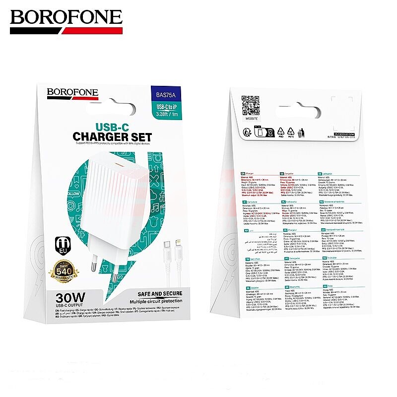 Incarcator retea Fast Charge Type-C - Lightning 30W Borofone BAS75A