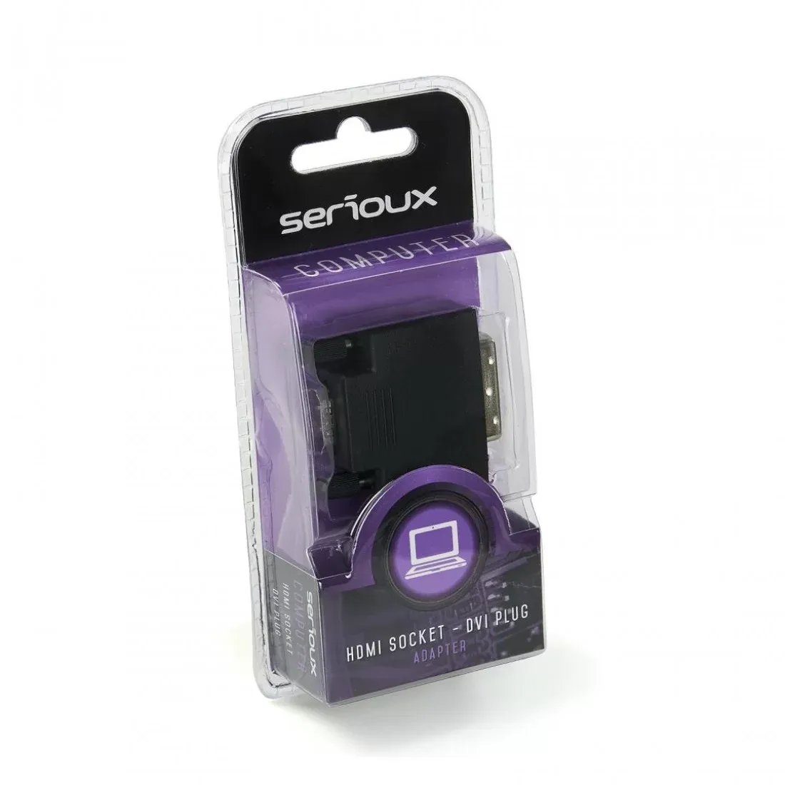 Adaptor Serioux, HDMI mama – DVI tata, conectori auriti, negru