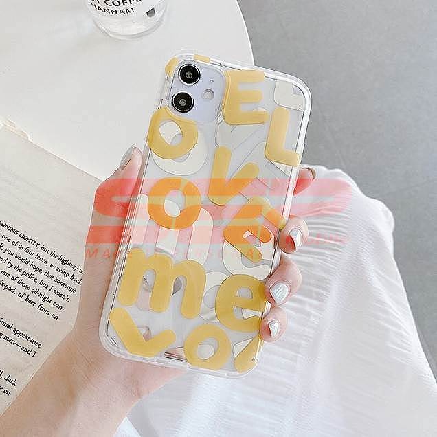 Toc TPU IMD LOVE Letters Apple iPhone X YELLOW