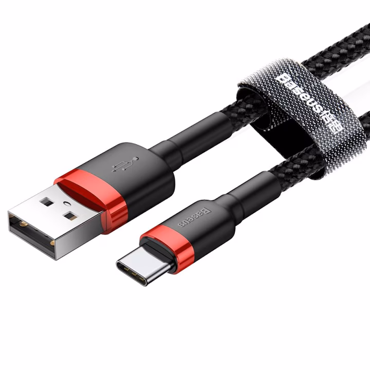Cablu date și încărcare USB-A la USB-C, QC 3.0, 2A, 2m, Baseus, negru