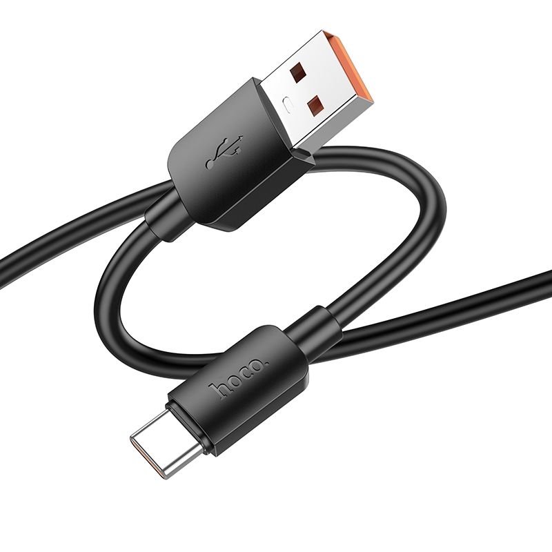 Cablu date și încărcare USB-A la USB-C, PD 6A, 100W, 1m, Hoco X96, negru