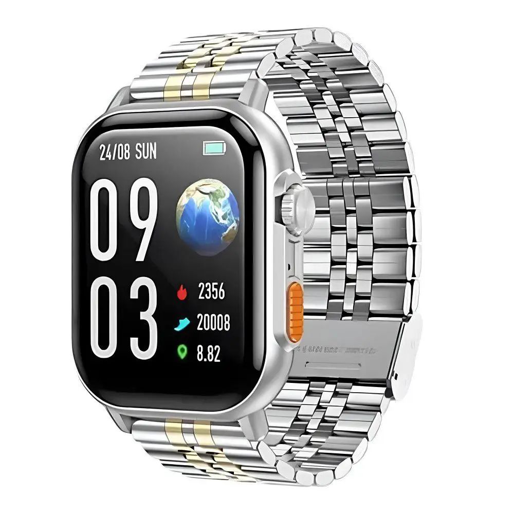 Smartwatch hoco. 2,02″ TFT cu funcție de apel DYD02 auriu cu argintiu