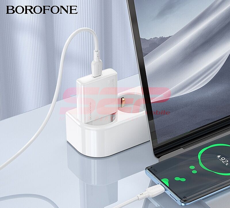 Incarcator retea Fast Charge Ultra Thin Type-C - Type-C 20W Borofone BN23