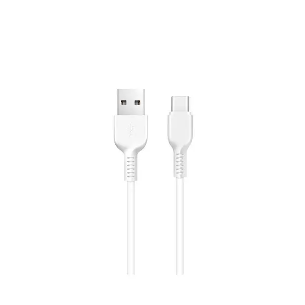 Cablu date și încărcare USB-A la USB-C, 2.4A, 3m, hoco. X20, alb